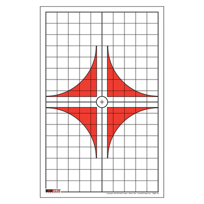 EZ2C Targets #10: Rifle Scope Sight in Paper Target 11”x17” USA MADE