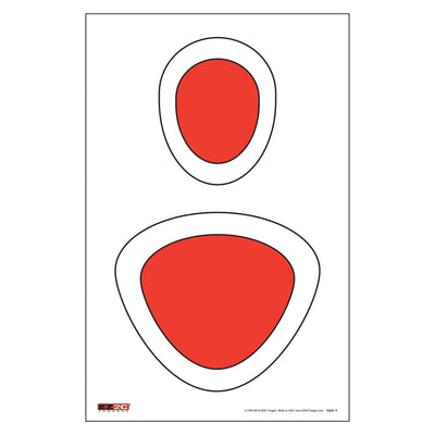 EZ2C Targets #4/RD4: Silhouette Paper Shooting Targets 11”x17” USA MADE