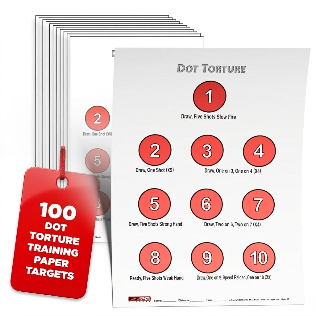 EZ2C Targets #17: Dot Torture Drill 11"x17" Paper Shooting Target USA MADE