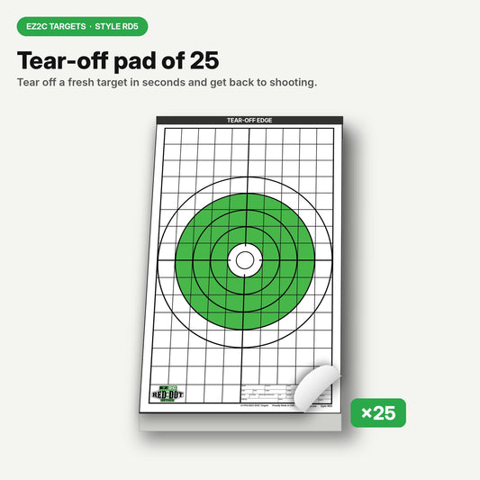 EZ2C Targets RD5: Shooting Paper Targets for Range 11"x17" USA MADE