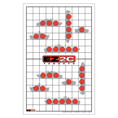 EZ2C Targets 22/RD9: Sink the Boats 11"x17" USA MADE Fun Paper Target