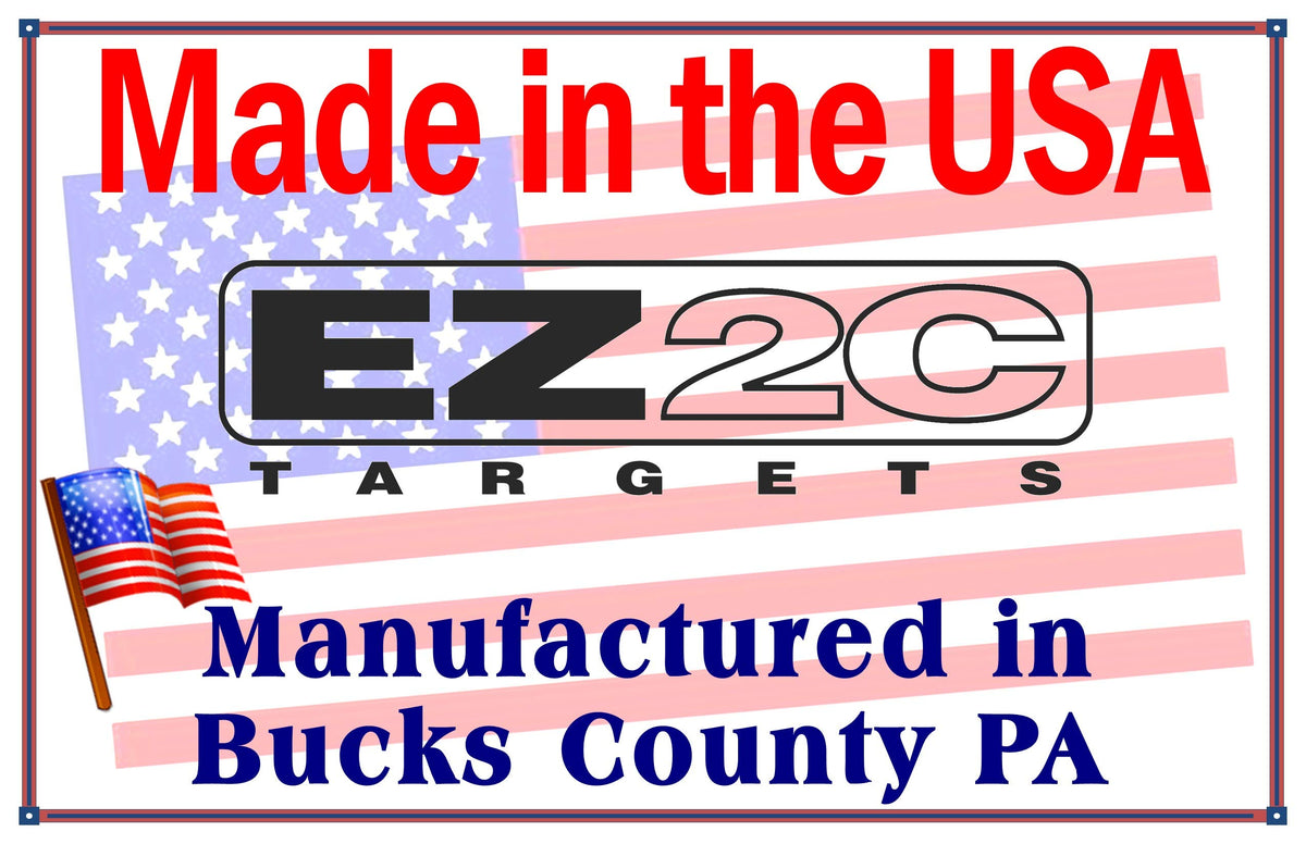 EZ2C Targets #2: Double Bullseye Paper Shooting Range Targets USA MADE 11”x17”