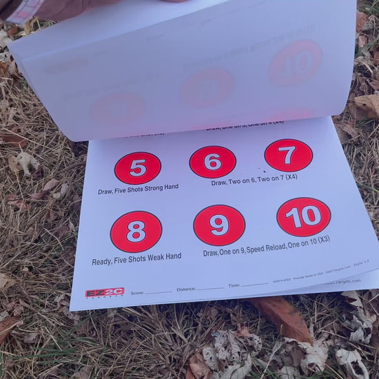 EZ2C Targets Style 17 Dot Torture drill target tear-off pad video