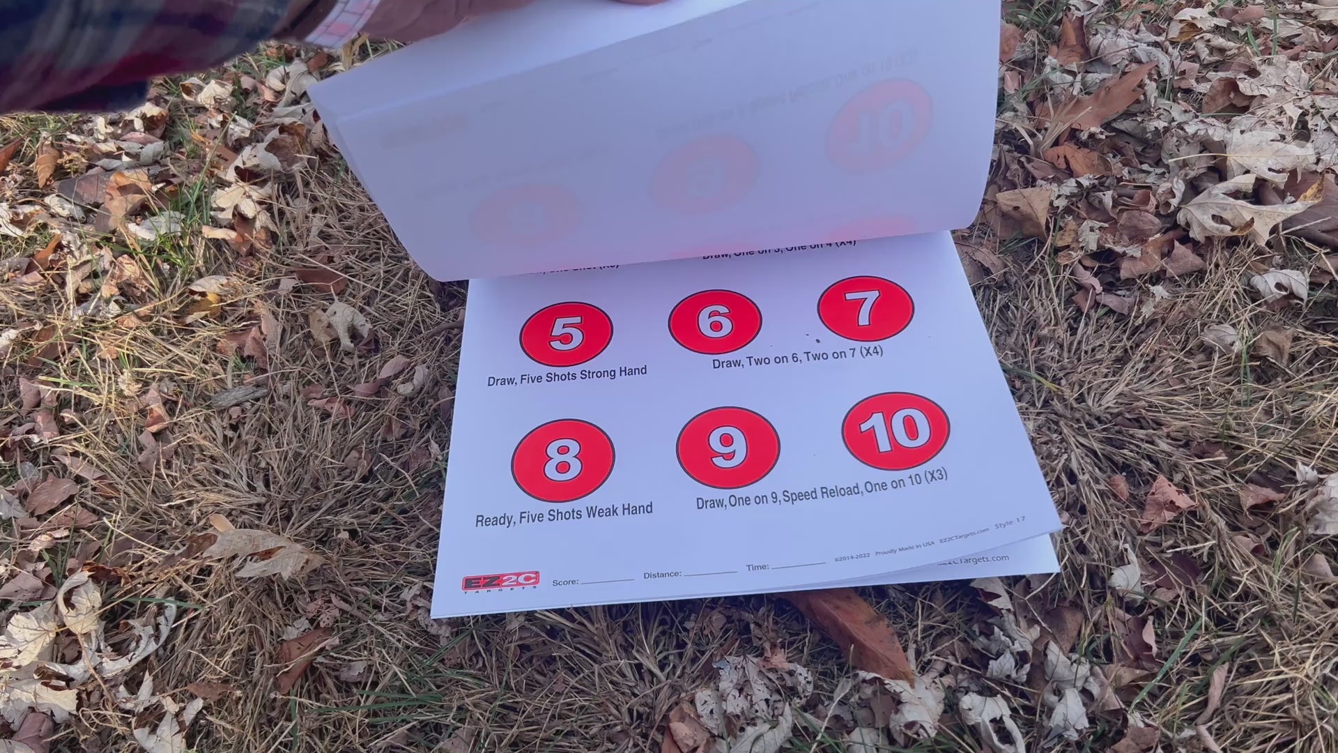 EZ2C Targets Style 17 Dot Torture drill target tear-off pad video