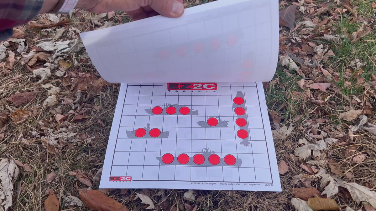 EZ2C Targets Style 22 Sink the Boats target tear-off pad video