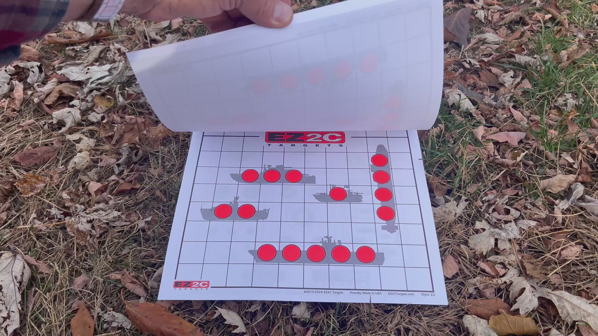 EZ2C Targets Style 22 Sink the Boats target tear-off pad video